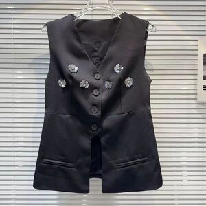 French three-dimensional flower small fragrant vest vest 2024 summer vest